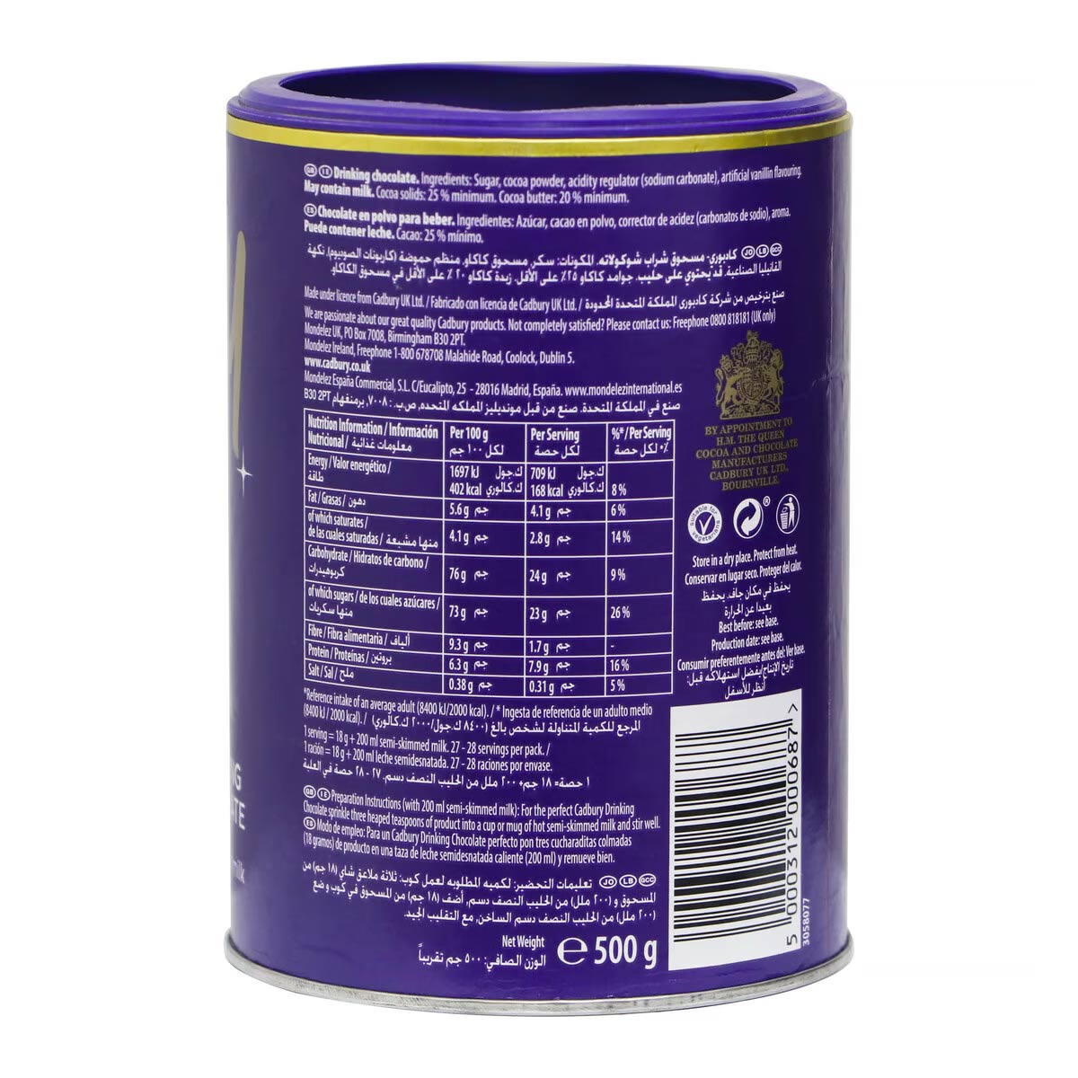 Cadbury Original Drinking Chocolate 500g